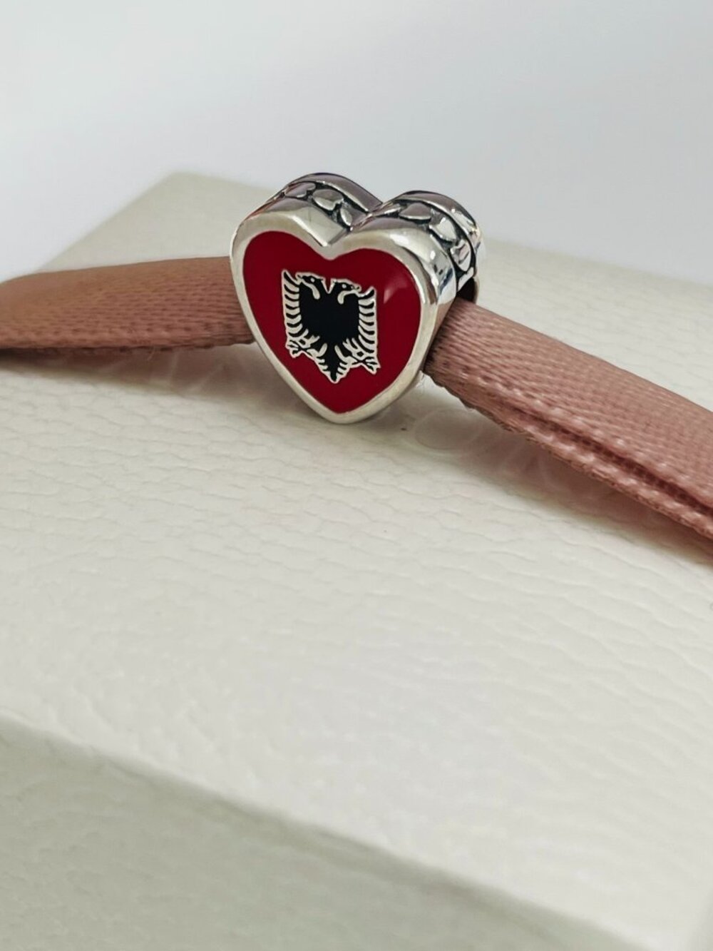 Pandora Albania Flag I Love Albania Exclusive Heart Charm